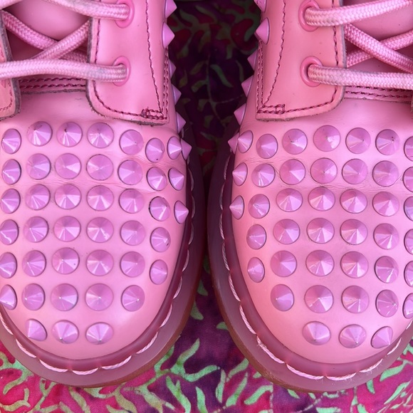 Dr. Martens Limited Edition Mono Pink Studded Spike Boots - Picture 15 of 16